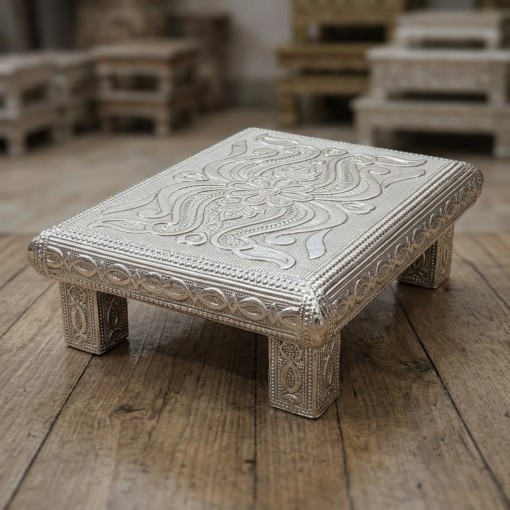 Traditional Pooja Stool for Vinayagar Statue