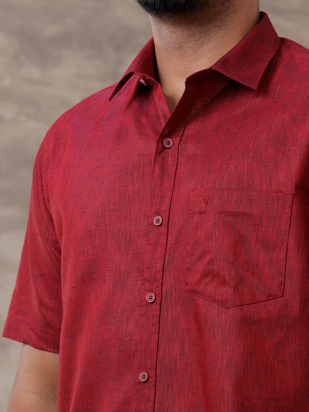 Ramraj's Cotton Rich Shirt with Matching Border Dhoti Set