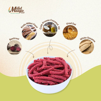 Millet Maagic's Kodo Beetroot Murukku