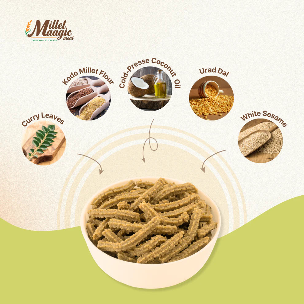 Millet Maagic's Kodo Curry Leaves Murukku