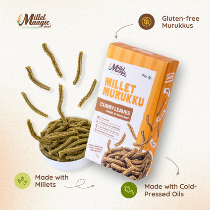 Millet Maagic's Kodo Curry Leaves Murukku