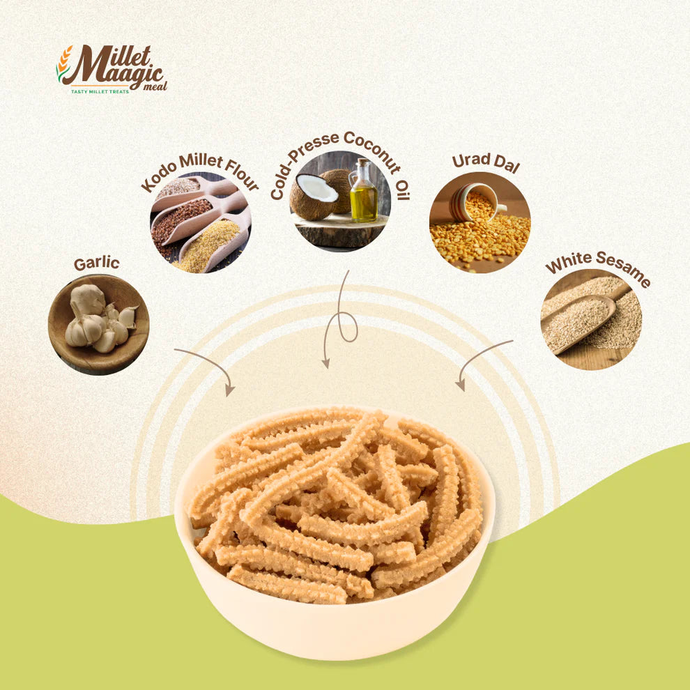 Millet Maagic's Kodo Garlic Murukku
