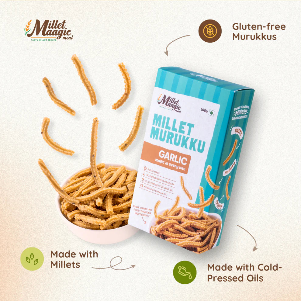Millet Maagic's Kodo Garlic Murukku