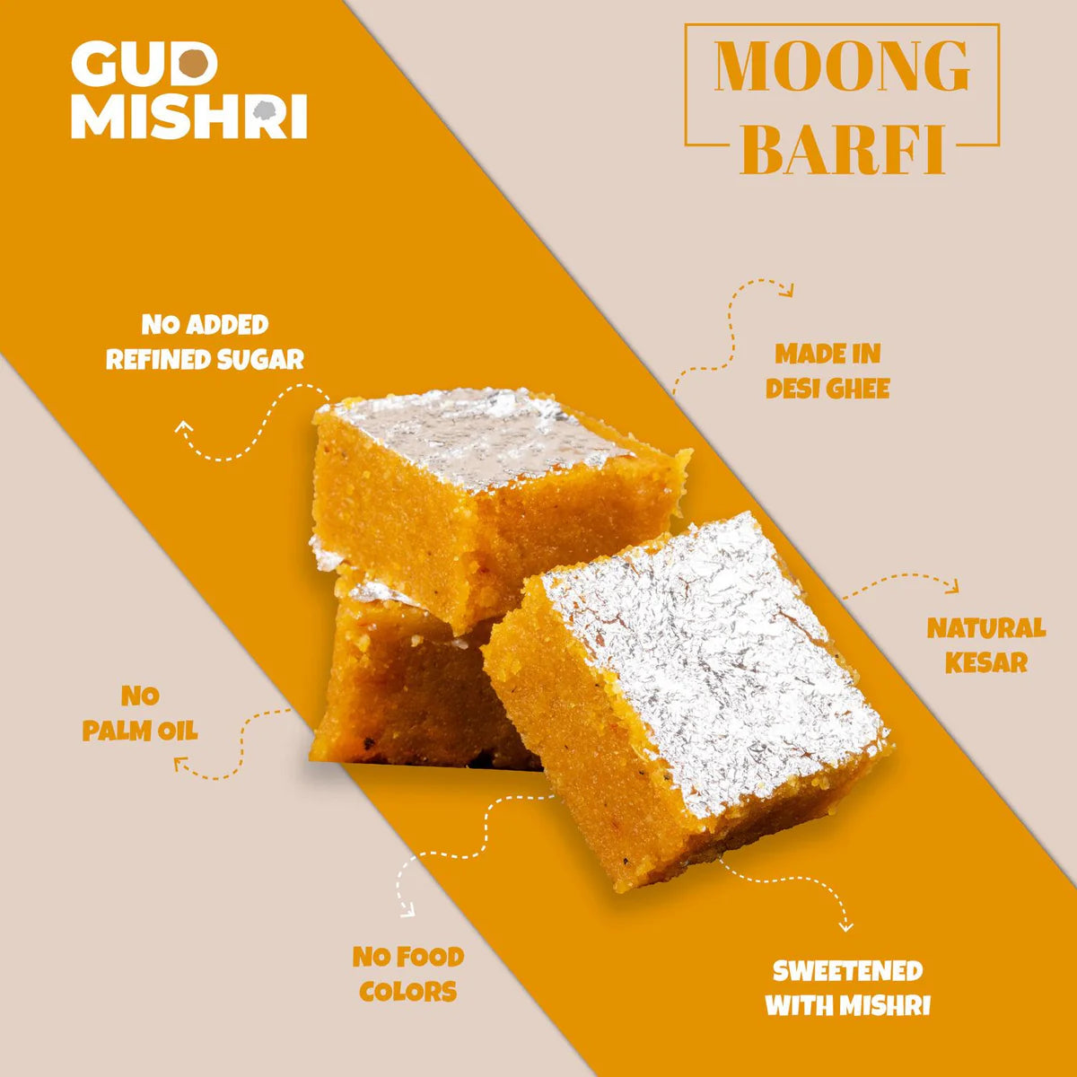Gudmishri Moong Barfi Mishri
