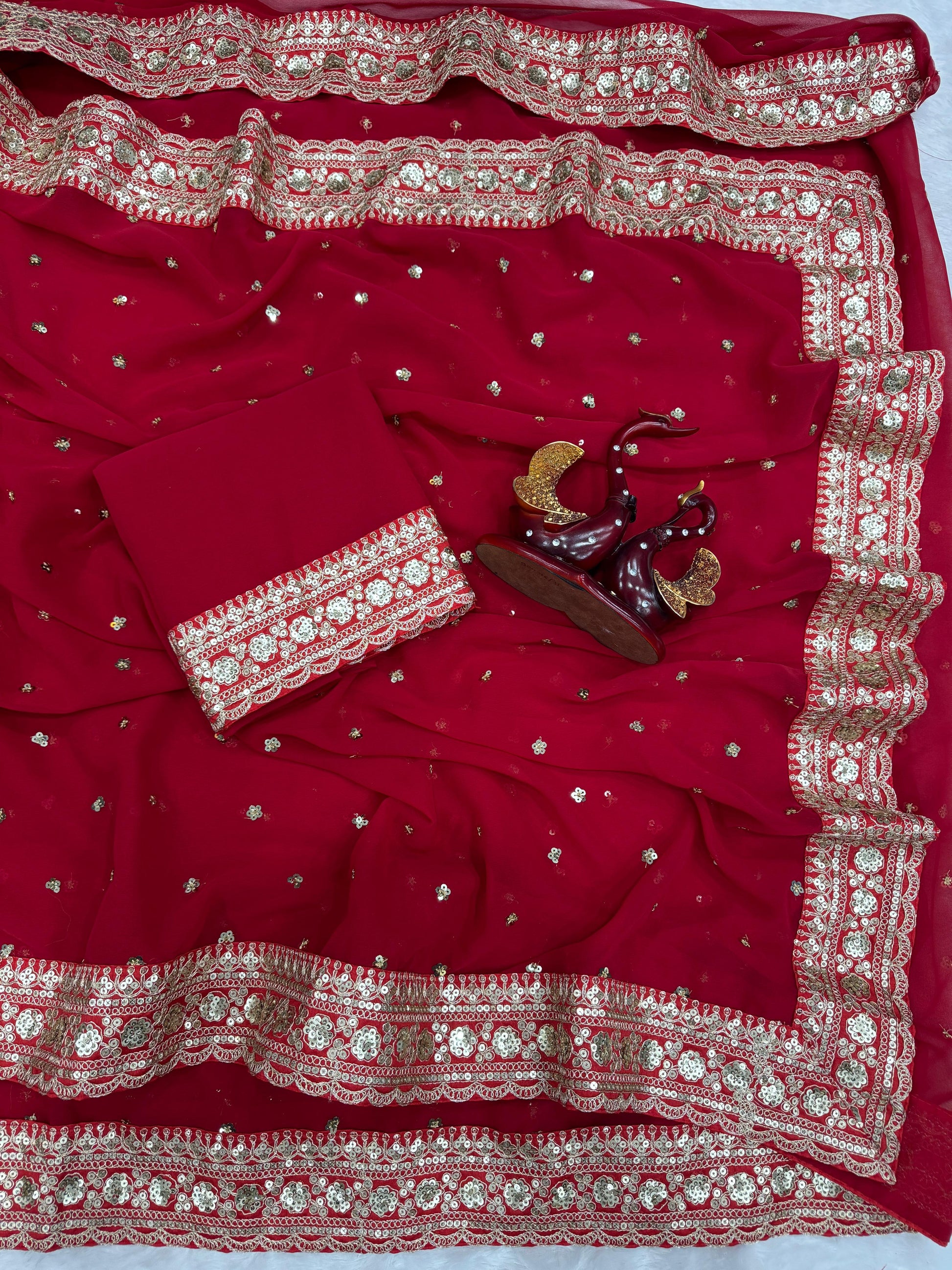 Desire Studio's Premium Designer Pure Georgette Sequins Saree