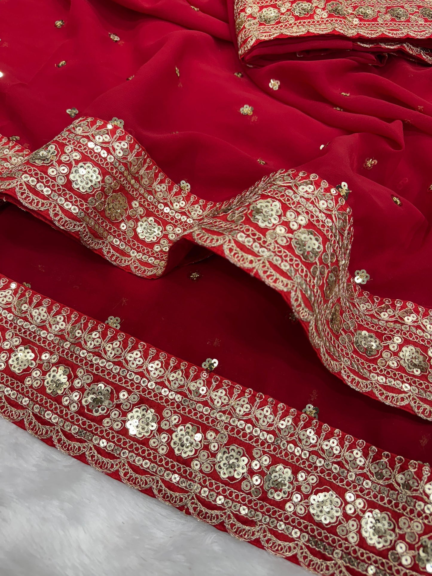 Desire Studio's Premium Designer Pure Georgette Sequins Saree