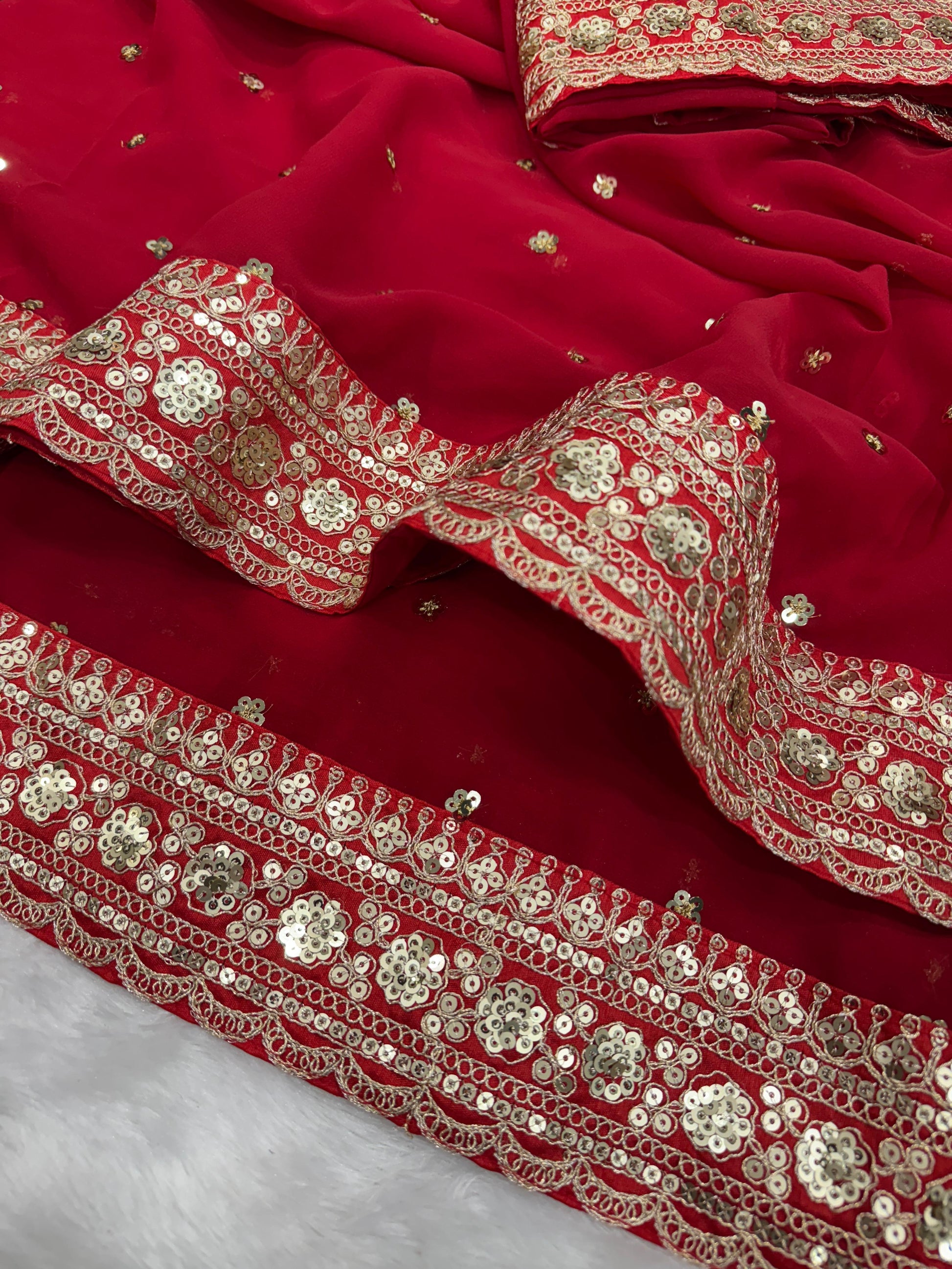 Desire Studio's Premium Designer Pure Georgette Sequins Saree