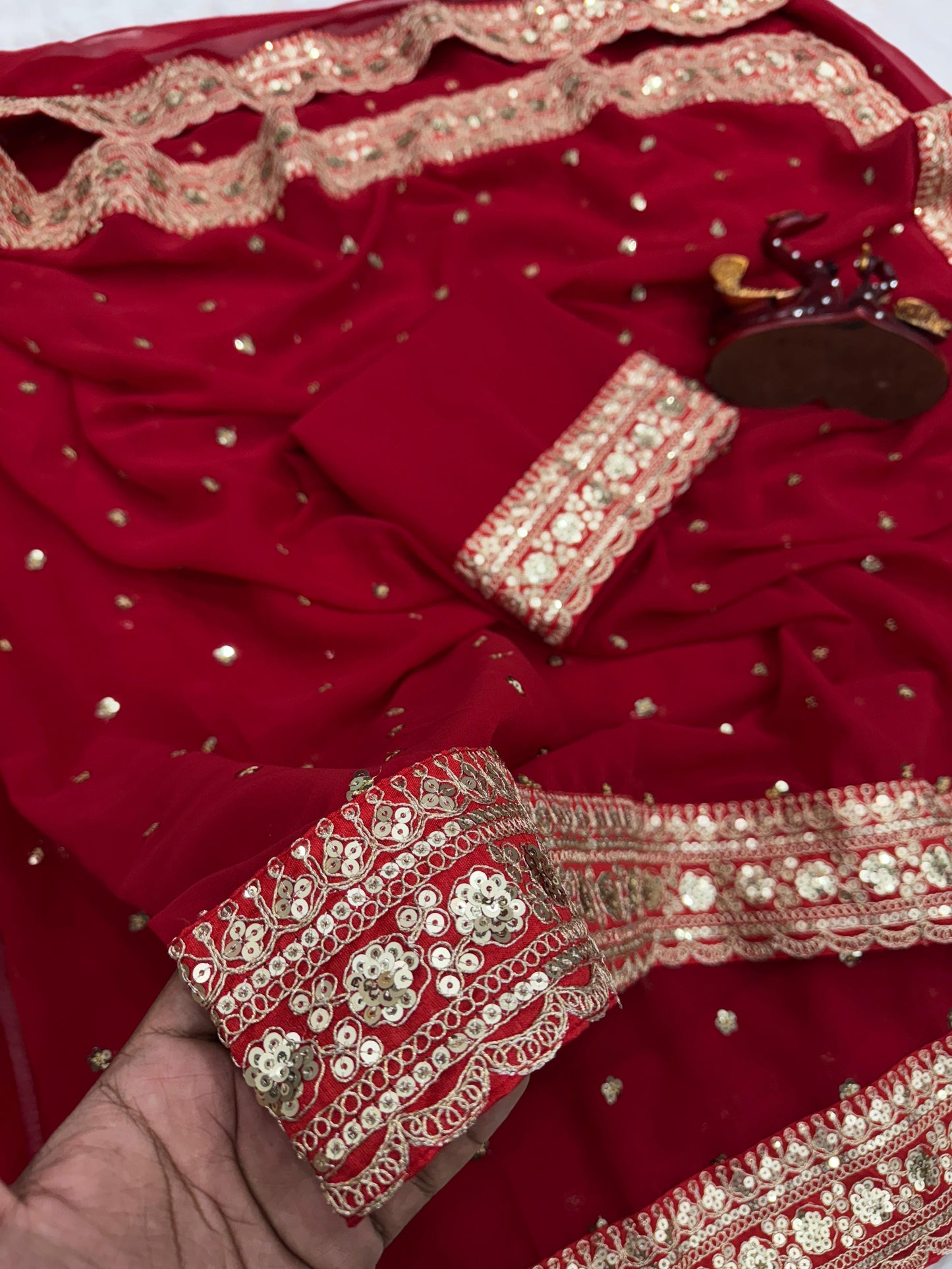 Desire Studio's Premium Designer Pure Georgette Sequins Saree