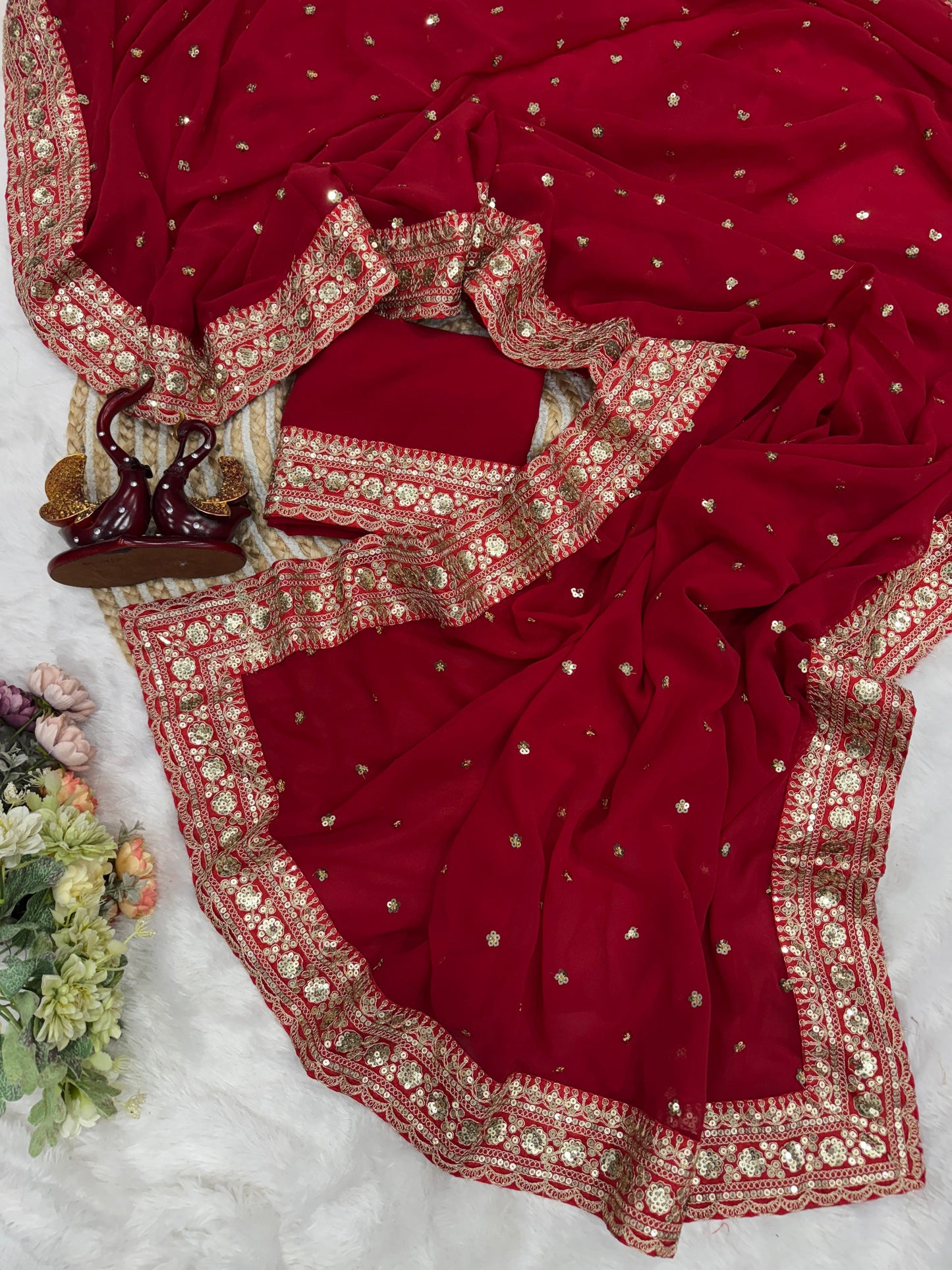 Desire Studio's Premium Designer Pure Georgette Sequins Saree