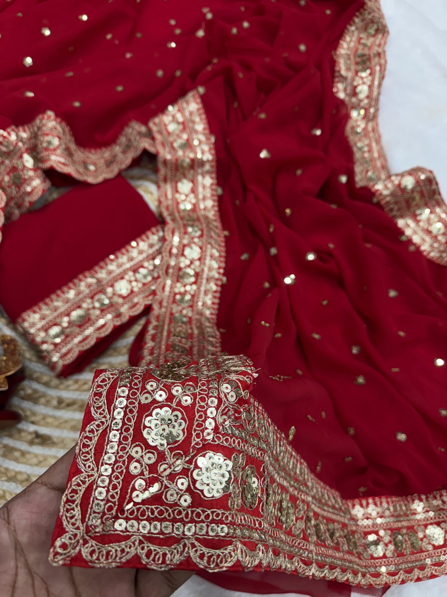 Desire Studio's Premium Designer Pure Georgette Sequins Saree