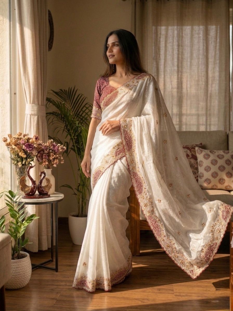 Desire Studio's Exclusive Designer Soft Crunchy Saree