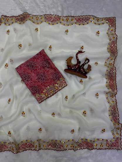 Desire Studio's Exclusive Designer Soft Crunchy Saree