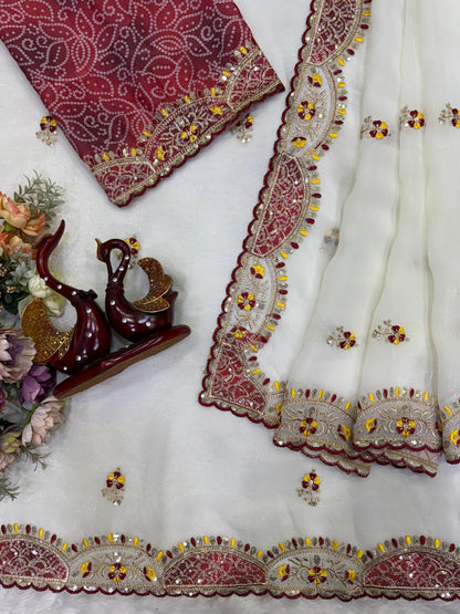 Desire Studio's Exclusive Designer Soft Crunchy Saree