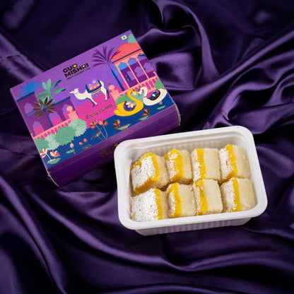 Gudmishri Nariyal Barfi Mishri Kesar