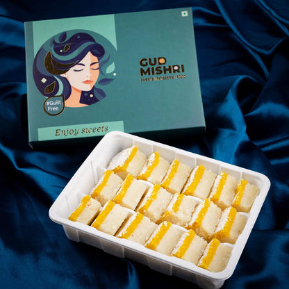 Gudmishri Nariyal Barfi Mishri Kesar