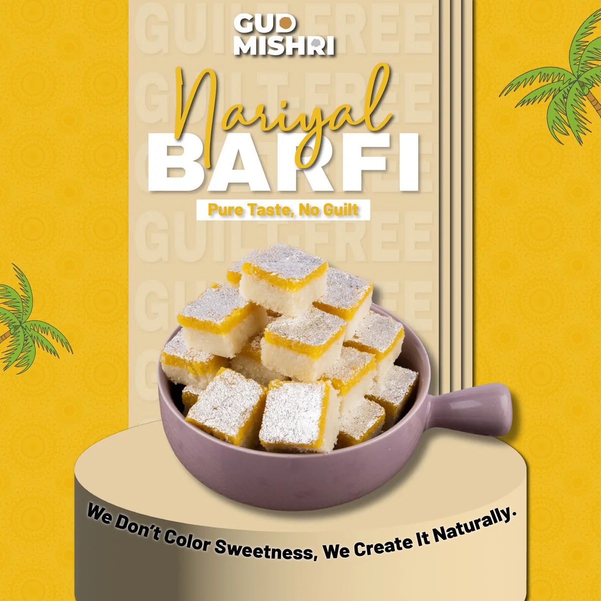 Gudmishri Nariyal Barfi Mishri Kesar
