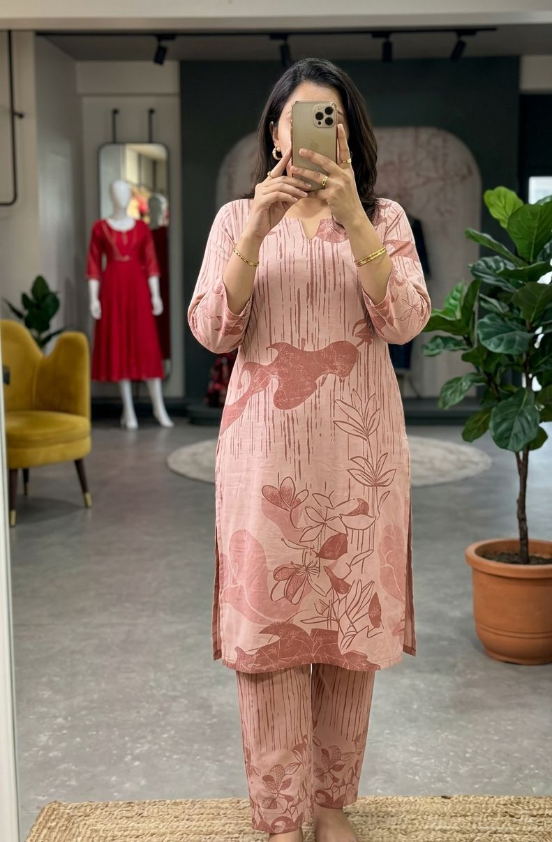 Desire Studio's Plus-Size Viscose Chanderi Co-Ord Set