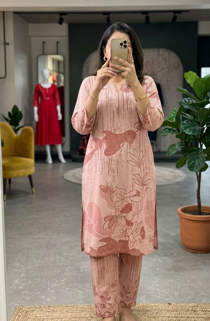 Desire Studio's Plus-Size Viscose Chanderi Co-Ord Set