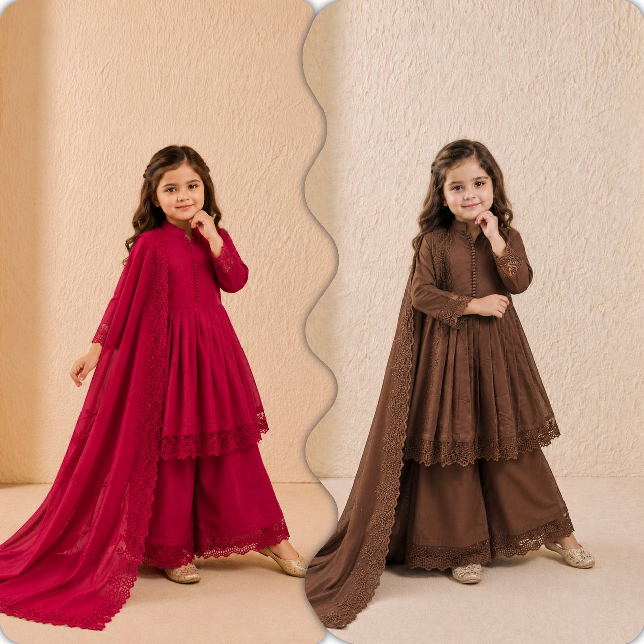 Omkar Creation's Kids Gown Set