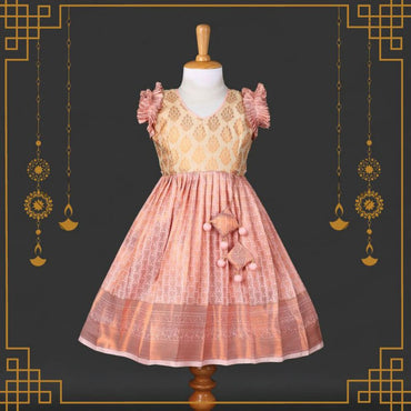 Varnatari's Peach & Cream Frock