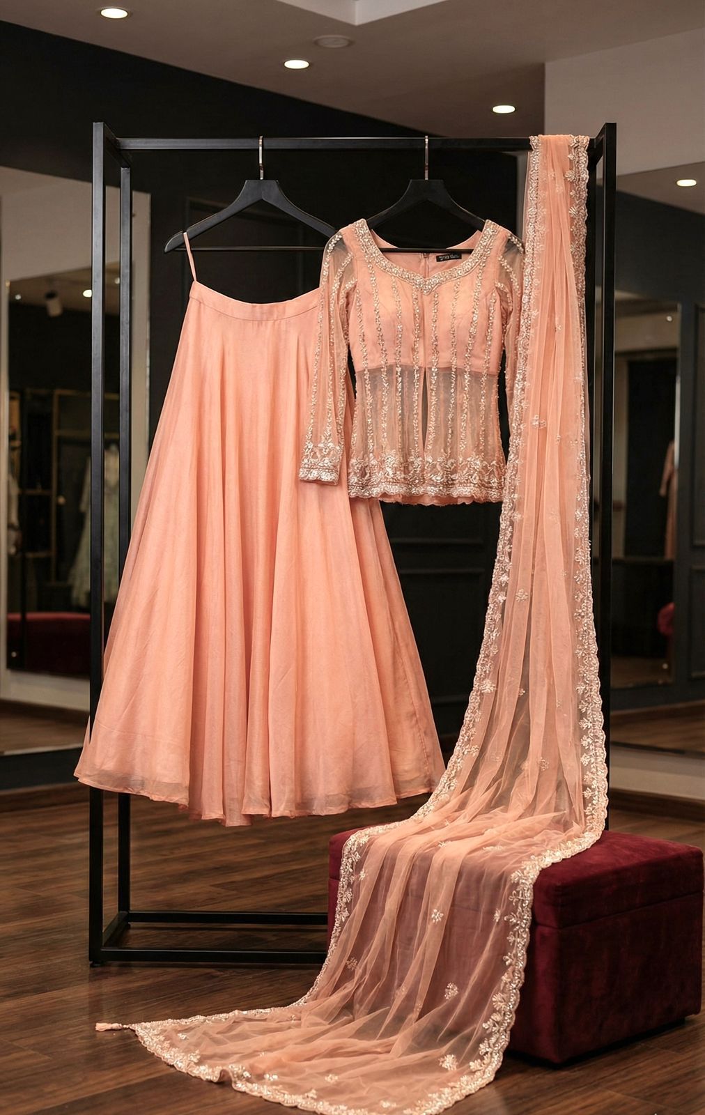 Vastra Creation's Premium Silk Satin Lehenga Set
