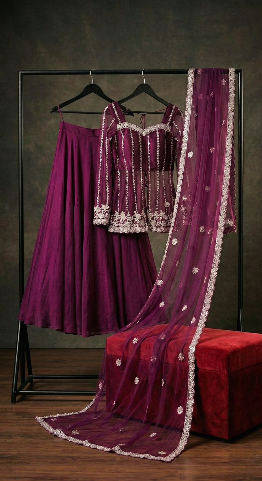 Vastra Creation's Premium Silk Satin Lehenga Set