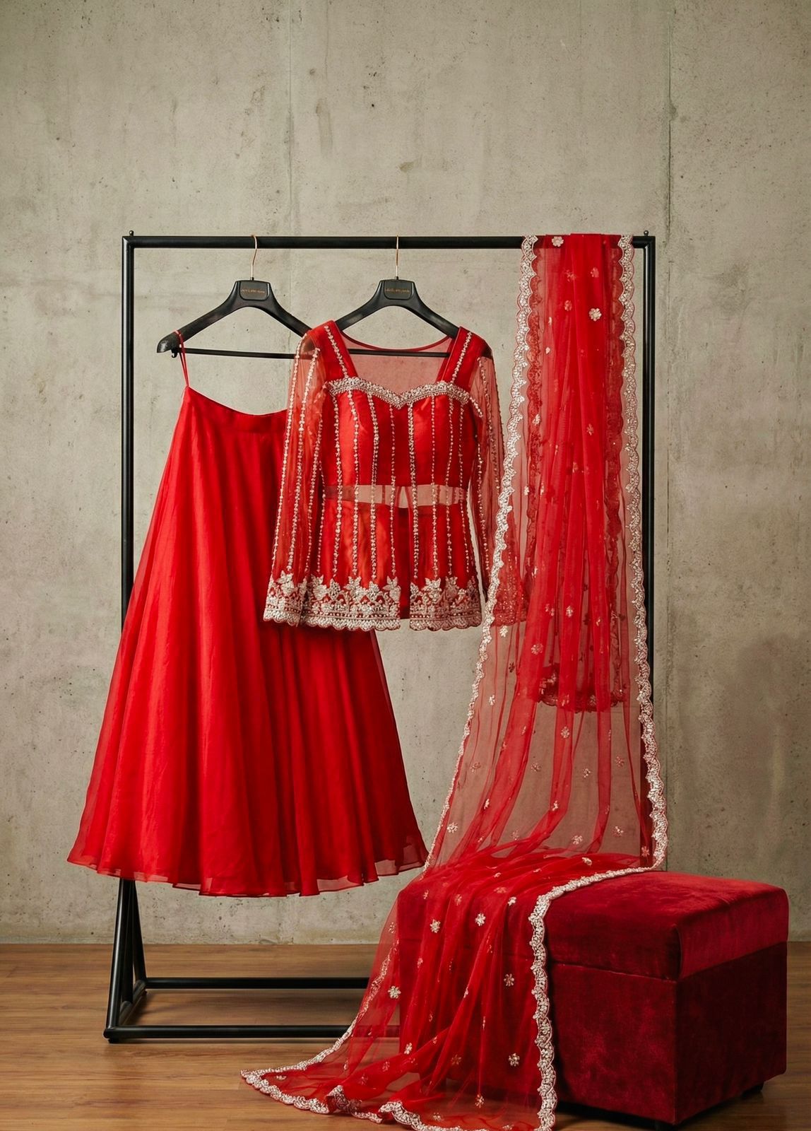 Vastra Creation's Premium Silk Satin Lehenga Set