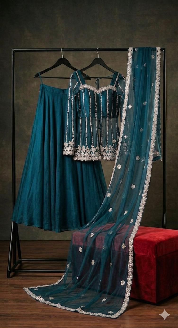 Vastra Creation's Premium Silk Satin Lehenga Set