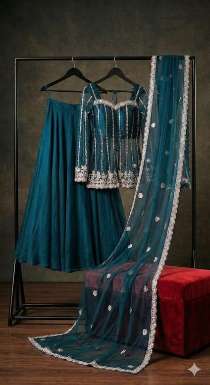 Vastra Creation's Premium Silk Satin Lehenga Set