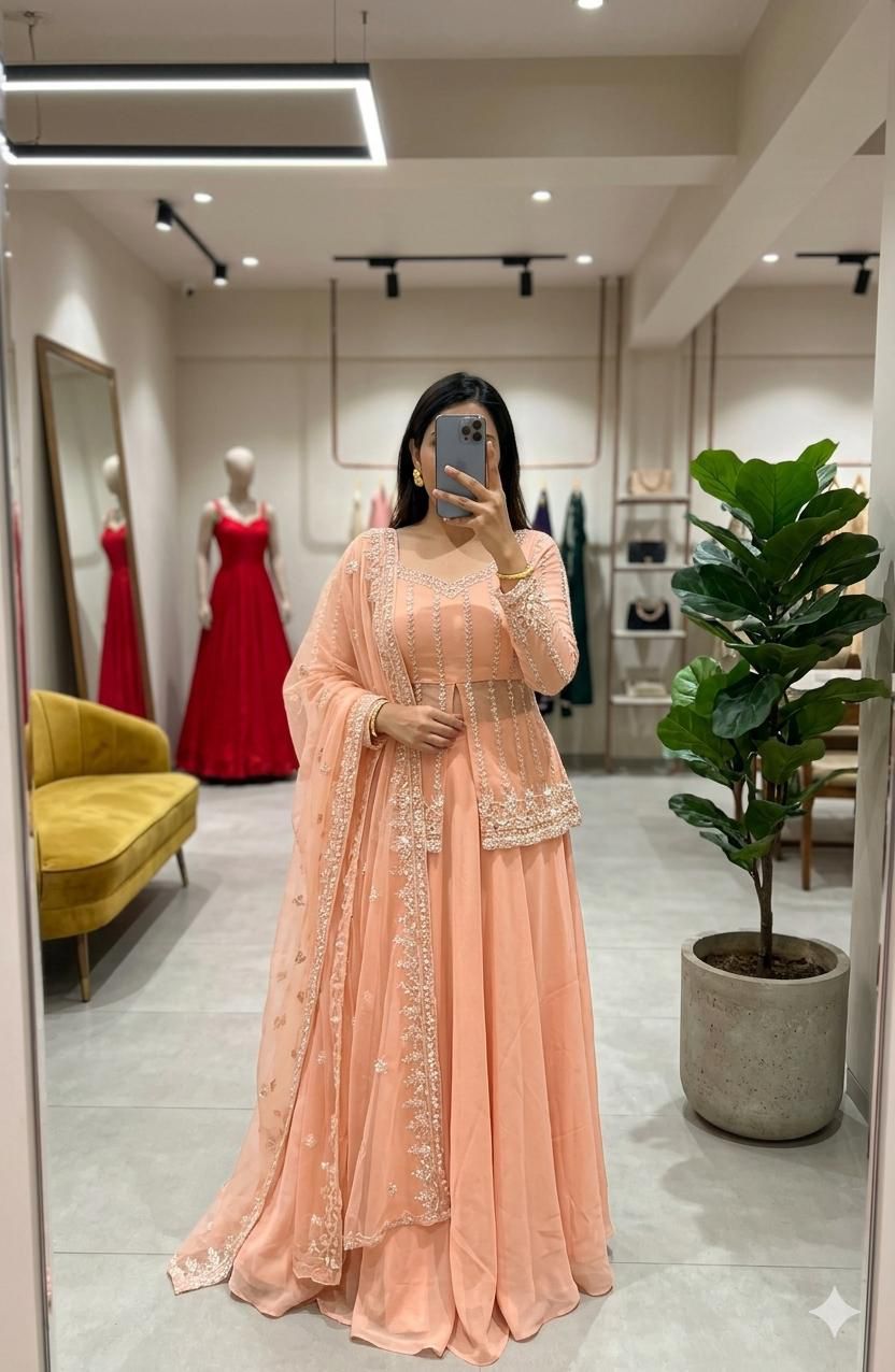 Vastra Creation's Premium Silk Satin Lehenga Set