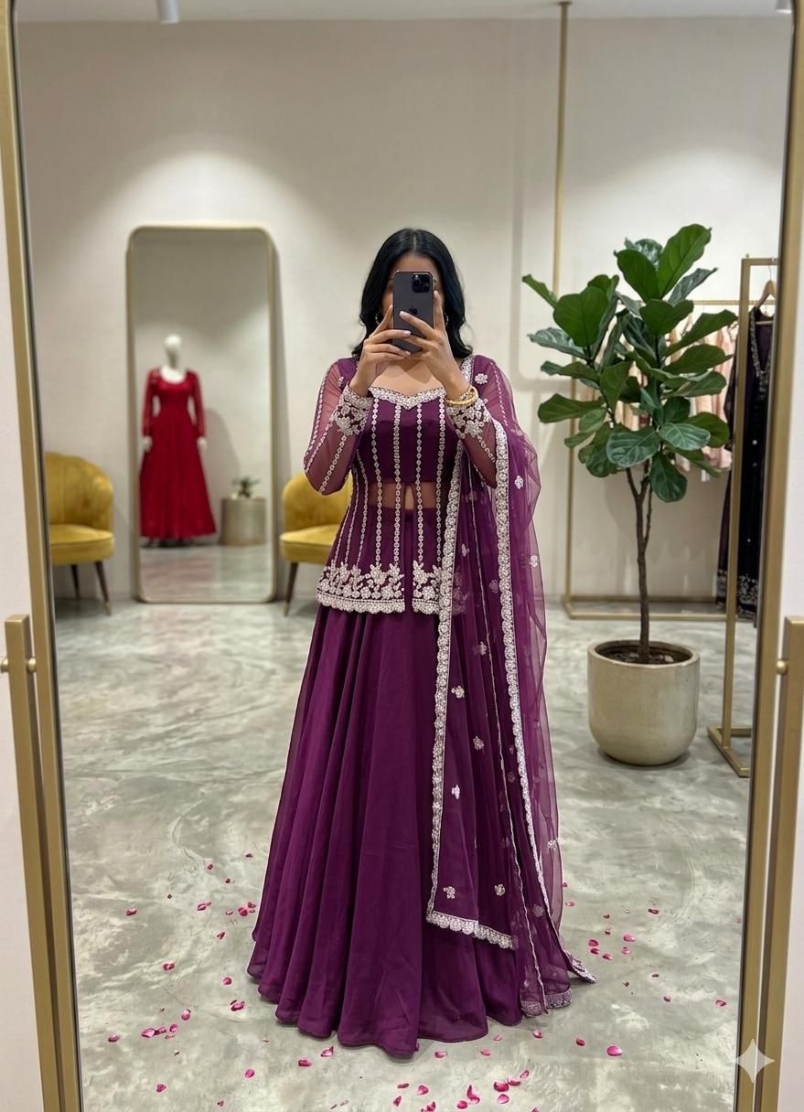 Vastra Creation's Premium Silk Satin Lehenga Set