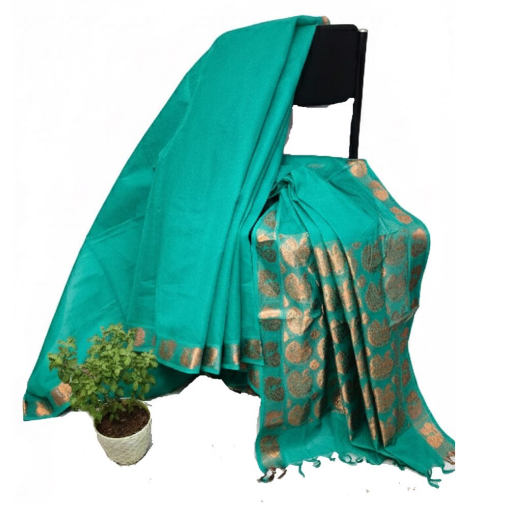 Pure Cotton Saree - Border & Pallu - Annapakshi