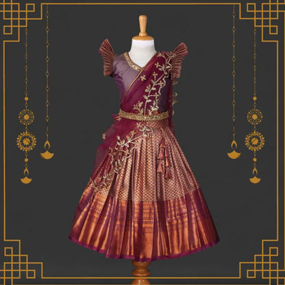 Varnatari's Purple & Wine Purple Lehenga