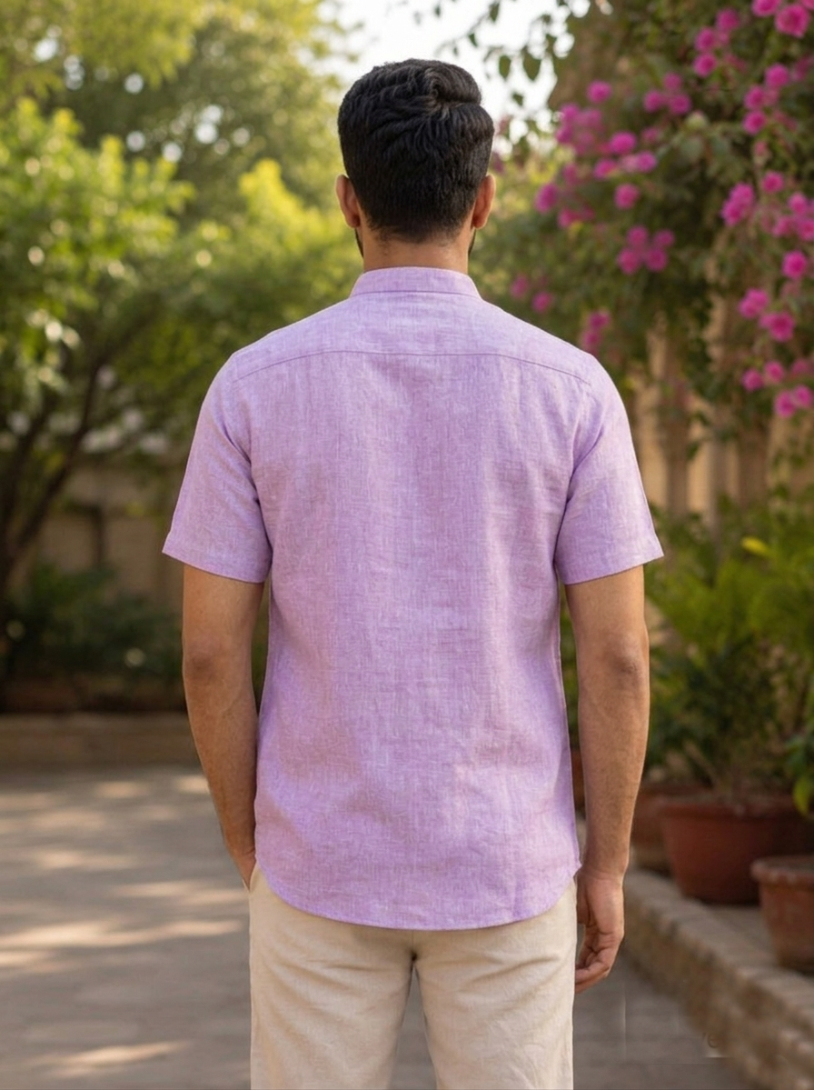 A&K Trends' Men's Khadi Linen Half Sleeve Short Kurta