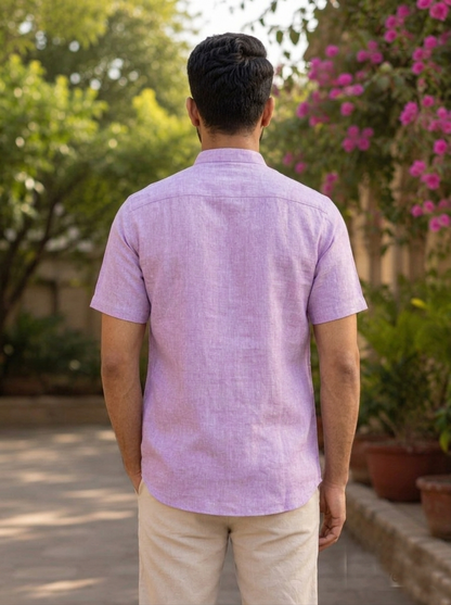 A&K Trends' Men's Khadi Linen Half Sleeve Short Kurta