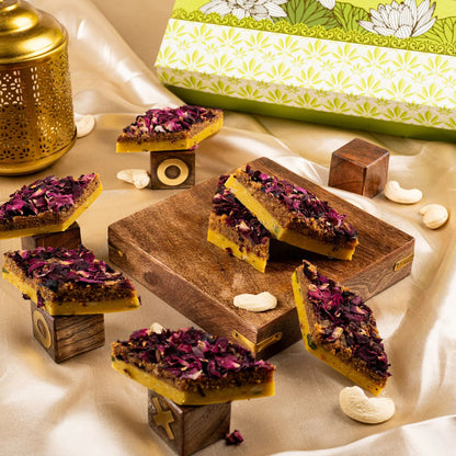 Gudmishri Rose Kaju Katli