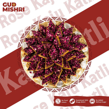 Gudmishri Rose Kaju Katli