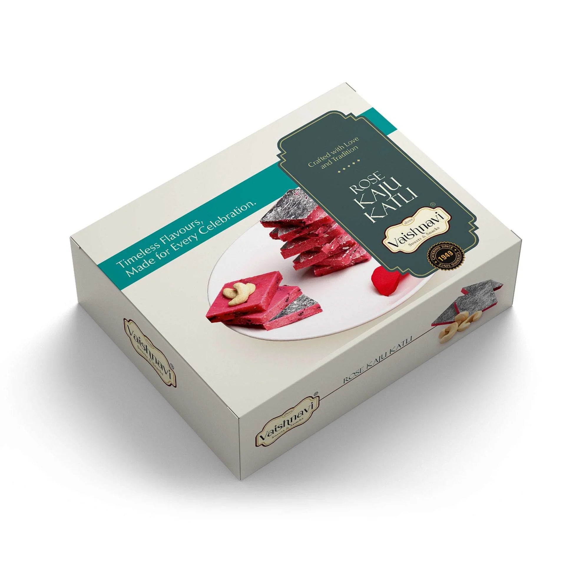 Shree Vaishnavi Sweets' Rose Kaju Katli