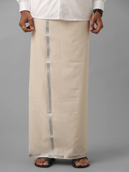 Ramraj's Cotton Rich White Shirt with Single Layer Dhoti Combo