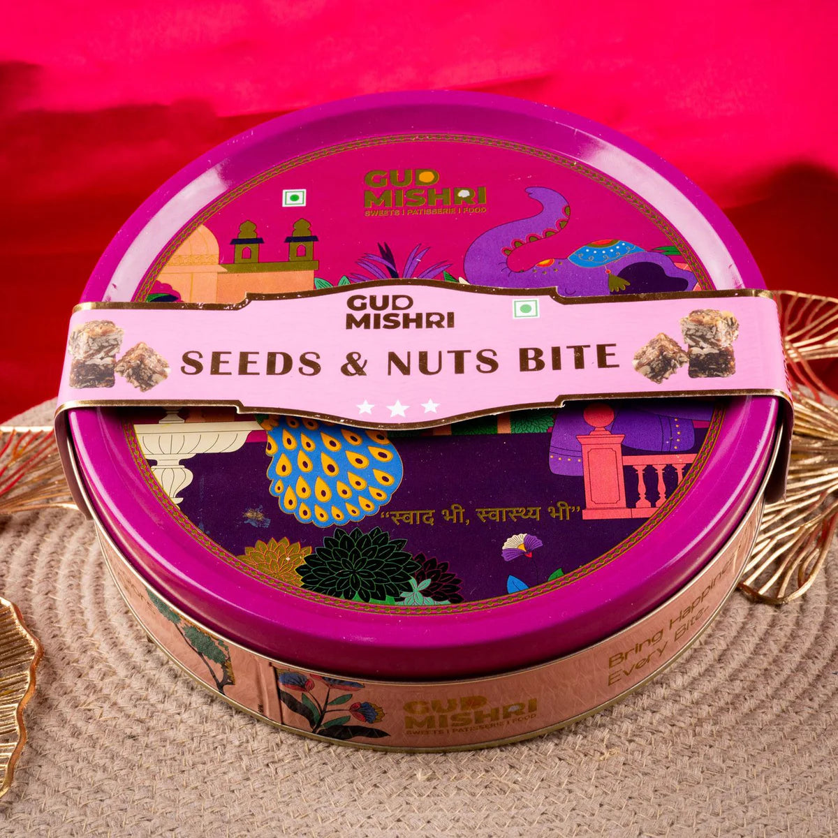 Gudmishri Seeds Delight Round Tin Box