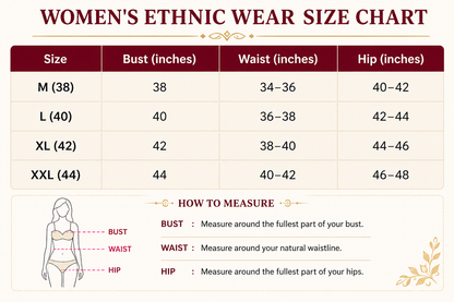 Women Wastra's Chinon Silk Embroidery Gown Set