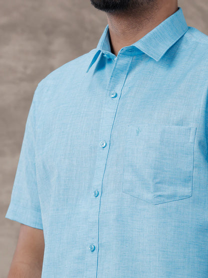 Ramraj's Cotton Rich Shirt with Matching Border Dhoti Set