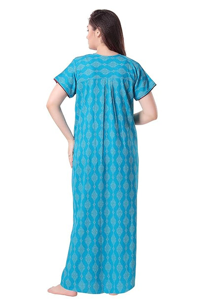 Soulemo Women's Printed Alpine Nighty blue