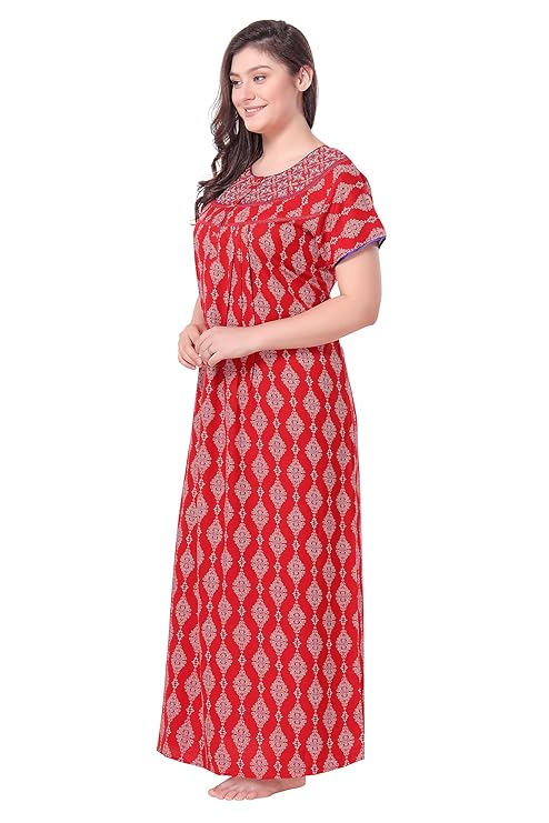 Soulemo Women's Printed Alpine Nighty red