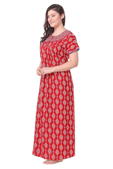 Soulemo Women's Printed Alpine Nighty red