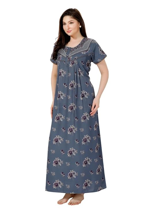 Soulemo Women's Printed Alpine Nighty slate grey