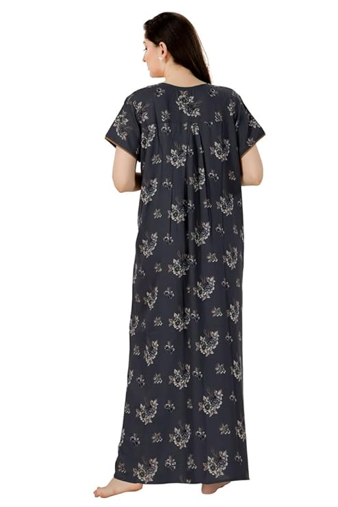 Soulemo Women's Printed Alpine Nighty steel grey