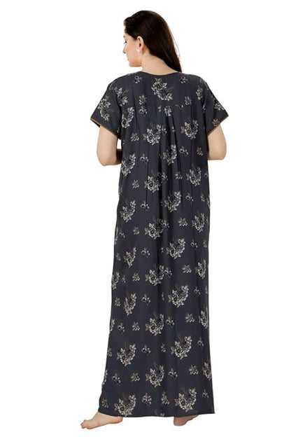 Soulemo Women's Printed Alpine Nighty steel grey