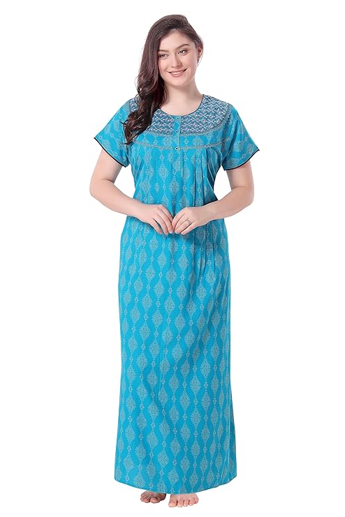 Soulemo Women's Printed Alpine Nighty blue