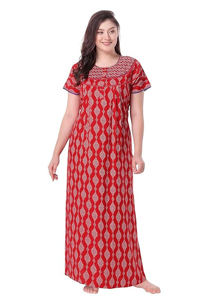 Soulemo Women's Printed Alpine Nighty red